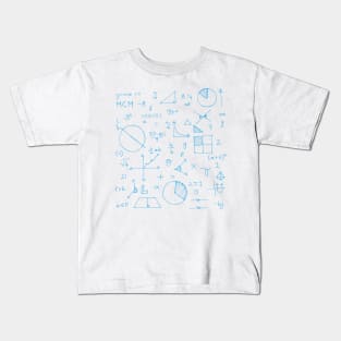 Math formulae (blue) Kids T-Shirt